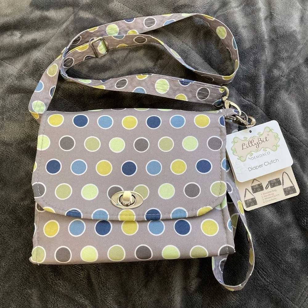 Lilly Bit diaper clutch/crossbody. Wear it 4 ways with adjustable straps!